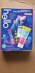 Hello Kids' Holiday Wide Grip Toothbrush & Toothpaste Kit With Hourglass Timer. Fixed Price $8.99.