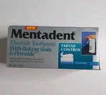 Vtg Mentadent Tartar Control Toothpaste W/ Dispenser 3.5 Oz Nos Baking Soda New. Fixed Price $34.95.