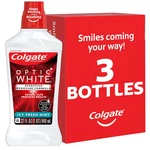 Colgate Optic White Advanced Teeth Whitening Mouthwash, 3 Pack, 2% Hydrogen Pero. Fixed Price $23.99.