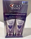 Crest 3d White Deep Stain Remover Ultra Toothpaste 2 Pack 2.1oz Each New. Fixed Price $19.97.