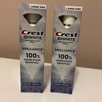 Lot Of Two Crest 3d White Brilliance 4% Hydrogen Peroxide 3.8 Oz Exp:08/27 Paste. Fixed Price $19.99.