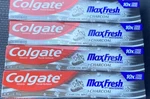 4 New Colgate Maxfresh W/whitening Toothpaste Charcoal Mint 2.5 Oz Ea. Fixed Price $25.95.
