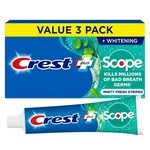 Crest 7048 Complete Whitening Scope Toothpaste Minty Fresh, 5.4oz - 3 Pack. Fixed Price $13.00.
