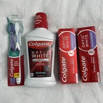 Colgate Optic White Toothpaste, Mouthwash & Toothbrush Bundle (lot Of 4). Fixed Price $22.99.