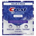 Crest 3d White Ultra Whitening Toothpaste, Vivid Mint (5.2 Oz, 5 Pk) - Free Ship. Fixed Price $24.73.