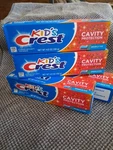 Lot Of 4 Crest Kid's Cavity Protection Toothpaste, Sparkle Fun, 4.6 Oz Each. Fixed Price $20.00.