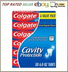 6-pack Colgate Regular Cavity Protection Toothpaste With Fluoride, White 6 Oz. Fixed Price $13.85.