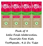 Hello Fresh Watermelon Fluoride Free Kids Toothpaste 4 Pack 4.2 Oz. Fixed Price $14.45.