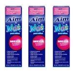 3 Pack Aim Kids Mega Bubble Berry Gel Anti-cavity Toothpaste, 4.4 Oz,. Fixed Price $9.75.