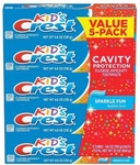 Crest Kid's Toothpaste - Sparkle Fun Bubble Gum, Pack Of 5 (4.6 Oz Each). Fixed Price $27.89.