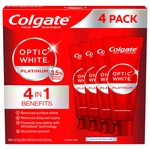 Colgate Optic White Platinum Toothpaste, 4.1oz, 4-pack, Deeply Whitens Teeth. Fixed Price $39.89.