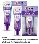 Crest 3d White Brilliance Stain Remover Whitening Toothpaste Mint, 3.1 Oz (pk 2). Fixed Price $20.11.