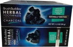 6- Pack Brush Buddies Herbal Toothpaste Activated Charcoal Cool Mint No Fluoride. Fixed Price $23.99.