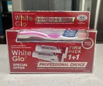 New White Glo Professional Choice Twin Pack 5.02oz Toothpaste & 1 Toothbrush. Fixed Price $24.00.
