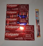 Colgate Optic White Stain Fighter & Purple Mint Teeth Whitening Toothpaste. Fixed Price $20.00.