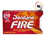 4x Packs Dentyne Fire Cinnamon Chewing Gum 16 Pieces Per Pack Sugar Free. Fixed Price $16.06.