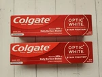 2 Colgate Optic White Stain Fighter Clean Mint Toothpaste, 6 Oz, Exp 01-2027. Fixed Price $10.75.