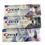 Lot Of 3- Crest 3dwhite Brilliance Fluoride Toothpaste Charcoal Mint 4.6oz 07/28. Fixed Price $24.00.