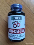 Zhou Cran-defense D Mannose Cranberry 60 Caps Triple Action Urinary Tract Ex7/27. Fixed Price $21.80.