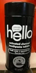 Open-can Hello Activated Charcoal Toothpaste Tablet Chews 60 Count (bb: 7/22 ). Fixed Price $9.99.