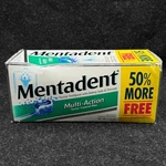 Vtg Mentadent Tartar Control Toothpaste 5.25 Oz Baking Soda Peroxide Fluoride. Fixed Price $37.20.