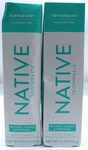 2pk- Native Peppermint Fluoride Free Toothpaste, 4.1 Oz Each, Exp. 8/27. Fixed Price $21.95.