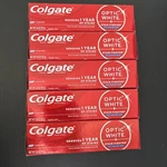 5x Colgate Optic White Stain Fighter Clean Mint / Baking Soda Toothpaste 3.8oz. Fixed Price $19.99.