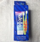 Hello Dragon Dazzle Fluoride Toothpaste Blue Raspberry 4.2 Oz + 2 Toothbrushes. Fixed Price $9.99.