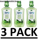 3 Pack -xlear Spry Mouth Wash, Healing Blend, Alcohol-free Herbal Mint, 16 Fl Oz. Fixed Price $35.80.