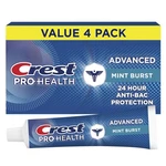 Crest Pro Health Advanced Toothpaste Mint Burst 5 Ounce Pack Of 4 Tubes. Fixed Price $22.49.