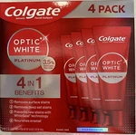 Colgate Optic White Platinum Toothpaste, 4.1 Ounce (pack Of 4). Fixed Price $19.98.