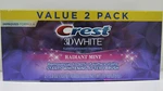 !!!to Clear!!!crest 3d White Toothpaste Radiant Mint 2 Pack 3.8oz.x2 (exp. Mr26). Fixed Price $5.99.