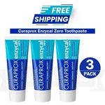 Curaprox Enzycal Zero Toothpaste Fluoride Free & Sls 75ml - Pack Of 3. Fixed Price $37.99.