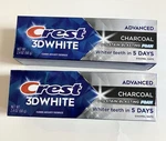 (2) Crest 3d White Advanced Charcoal Whitening Toothpaste 2.4 Oz Each Exp 9/28. Fixed Price $10.88.