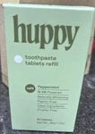 4 Pack Huppy Peppermint Chew Toothpaste Tablets Refill 62 Count Exp 10/27 P11. Fixed Price $39.00.