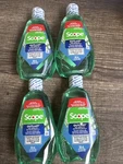 4x Crest Scope Outlast Mouthwash, Travel Size Fresh Mint, 100ml, 3.3 Fl Oz. Fixed Price $6.00.