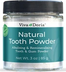 Viva Doria Natural Tooth Powder, Remineralizing 3 Oz Glass Jar. Fixed Price $10.99.