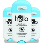 Hello Activated Charcoal Deodorant 2.6 Oz 3 Pack. Fixed Price $35.99.