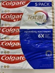 Colgate Total Advanced Whitening Toothpaste 5 Pack 6.4 Oz Each. Fixed Price $33.99.