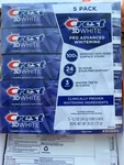 Crest 3d White Pro Advanced Triple Whitening Toothpaste 5-pack. Fixed Price $22.95.