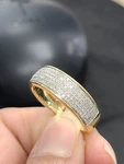 Deal! 0.65ct Natural Pave Diamonds Engagement Wedding Band Ring 10k Gold 7.19mm. Fixed Price $799.00.