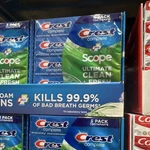 Crest Complete Plus Scope Mint Toothpaste 5-pack Ultimate Clean 8.2 Oz Tubes. Fixed Price $19.35.