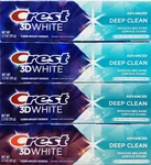 Lot Of 4 Crest 3d White Adv Deep Clean Whitening Toothpaste 3.3oz Exp 9/27. Fixed Price $19.99.
