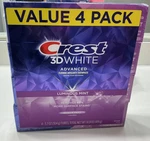 3.7 Oz 4 Pk Crest 3d White Advanced Luminous Mint Teeth Whitening Toothpaste, C. Fixed Price $22.99.