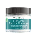 Viva Doria Natural Fluoride Free Tooth Powder, 1.5 Oz Glass Jar. Fixed Price $8.99.