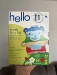 Hello Tooth Fairy Multicolor Teddy Bear, Strawberry Toothpaste & Toothbrush Kit. Fixed Price $18.00.