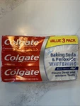 Colgate Baking Soda Peroxide Whitening Toothpaste Brisk Mint 6 Ounce 3 Pack New. Fixed Price $11.99.
