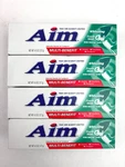 Aim Toothpaste 4.5 Oz Pack Of 4 Fresh Mint Gel With Baking Soda Whitening. Fixed Price $12.91.