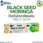 Organic Toothpaste- By Al Riyan Black Seed Moringa 100% Natural Fluoride Free. Fixed Price $6.99.