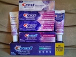 Lot Of 7 Crest 3d White Toothpaste Brilliance Advanced Stain Eraser Travel Sz+. Fixed Price $13.95.